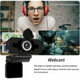 thumbnail image 5 of 1080P Webcam,Live Streaming Web Camera with Stereo Microphone, Desktop or Laptop USB Webcam, 5 of 6