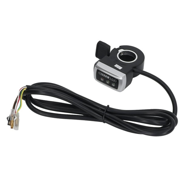 Acelerador de pulgar 106DX para bicicleta eléctrica, Scooter con interruptor, estado de la batería, acelerador de dedo, mango de 36V