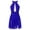 Blue, variant on YONGHS Rhinestone Lyrical Dance Dress For Women Sleeveless Backless Modern Contemporary Dancewear Burgundy XL