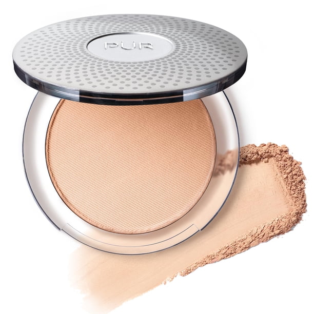 PÜR 4-in-1 Pressed Mineral Makeup Foundation with Skincare Ingredients in Blush Medium, 0.28 Ounce