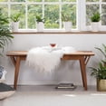 thumbnail image 2 of Finch Stratford Mid Century Entryway Bench Walnut Brown, 2 of 11