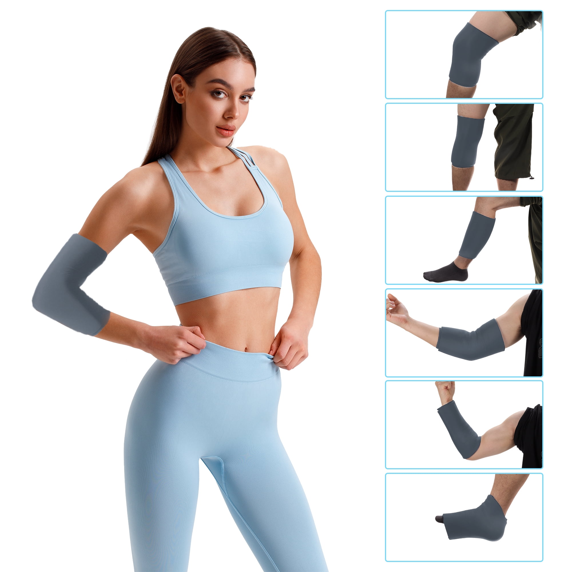 Unique Bargains Elbow Ice Pack Flexible Gel Ice Pack Reusable Cold Pack for Men for Women Medium Gray