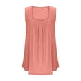 thumbnail image 6 of Karight Women Plus Size Tank Tops Casual Sleeveless Crew Neck Pleated Front Flowy Loose Camisoles Cami Shirts Blouses, 6 of 6