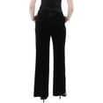 thumbnail image 2 of Calvin Klein Womens Petites Whitney Velour Button Detail Wide Leg Pants, 2 of 2