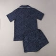 thumbnail image 4 of Summer Women Sleepwear Cotton Pajamas Set Short Sleeve Tops+Shorts Homewear Nightwear, 4 of 6