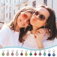 thumbnail image 6 of 48Pcs 12 Colors Birthstone Pendants 11mm Rhinestone Charms Stainless Steel Charms with Jump Rings for Bracelet Earrings Necklace Keychain Chokers, 6 of 6