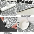 thumbnail image 3 of Black Floral and Petal Pattern Kitchen Rug Mat,Kitchen Runner Rugs Non Skid Washable,Decorative Kitchen Floor Mats for Kitchen,Sink,Laundry,17"X47", 3 of 5