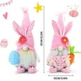 thumbnail image 4 of Ayieyill Easter Decorations, 2 Pcs Easter Bunny Plush, 12.2’ Spring Swedish Tomte Easter Gnomes Plush for Home Table and Gift(Pink), 4 of 8