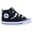 thumbnail image 2 of Converse Chuck Taylor All Star Street Mid Infant/Toddler Shoes Size 8, Color: Black/White/Black, 2 of 5