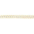 thumbnail image 4 of JewelStop 925 Yellow Plated Sterling Silver 9.2 mm Comfort Pave Curb White Chain Necklace with Lobster Clasp - 24", 4 of 7