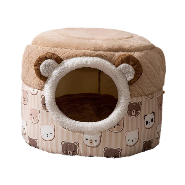 Cama para gatos perfecl tienda de campaña cerrada nido para dormir con cojín extraíble Talla M