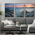 thumbnail image 3 of IDEA4WALL 3 Piece Framed Canvas Wall Art for Living Room, Bedroom Lake Tahoe Canvas Prints for Modern Home Decoration Ready to Hang, 3 of 4