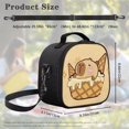 thumbnail image 6 of Yuyamidu Kawaii Capybara Lunch Bag Kids Thermal Picnic Cool Bags Leakproof Portable Lunch Box with Adjustable Strap Large Thermal Cooler Bag for School Camping Picnic, 6 of 6