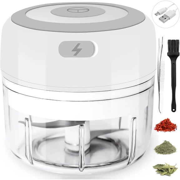 Electric-Herb-Grinder-Large-3.4oz-USB Rechargeable, 3.5'' Powerful Grinder for Dry and Fresh Herbs and Spices, Portable Waterproof, Better Control of Herb Coarseness, Practical and Muntifuctional