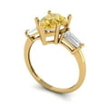 thumbnail image 2 of 2.5 ctw 3 Stone Anniversary Ring for Women | Pear Cut Natural Citrine | Hyperallergenic Solid 14K Yellow Gold, 2 of 5