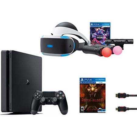 PlayStation VR Launch Bundle 3 Items: VR Launch Bundle,PlayStation 4 Slim 1TB and and VR Game Disc PSVR Until Dawn: Rush of Blood