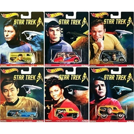 Star Trek 50th Anniversary Pop Culture cars Hot Wheels Space Car Set Deco Delivery, Ford and Chevy, Quick D-Livery Models 2014 (Best Car For Delivery)