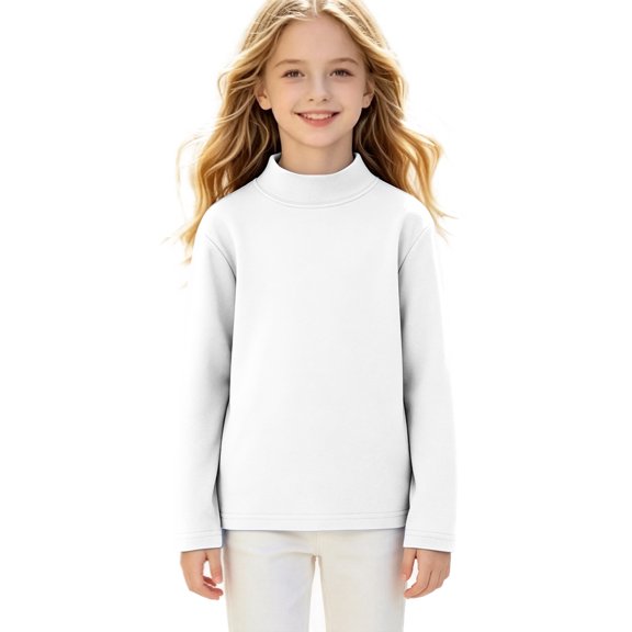 Grblisyd Mock Neck Sweatshirt for Girls Turtleneck Sweater Long Sleeve Pullover Tops Back To School Outfits Cute Y2K Tops Fall Trendy Clothes