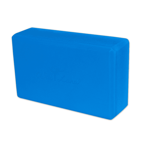Foam Yoga Block, 3-inch, Blue
