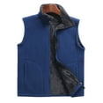 thumbnail image 2 of Men's Full-Zip Lightweight Polar Fleece Vest Outerwear with Pockets Warm Winter Sleeveless Jacket Casual, 2 of 8