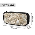thumbnail image 3 of Uemuo Starfish and Sea Shells Printed Pencil Pen Case, Portable Pencil Pouch with Zipper, Compact Stationery Bag Makeup Bag, Pencil Bag for Home Office, 3 of 9
