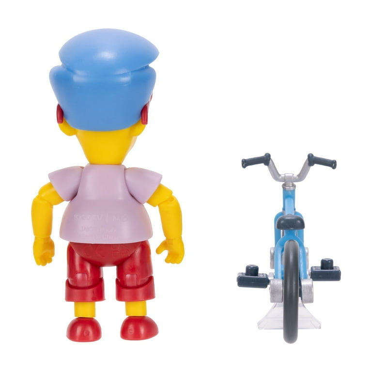 The Simpsons 5 inch Milhouse Action Figure with Bicycle