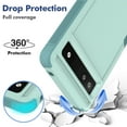 thumbnail image 5 of YEYKX Defender Case for Google Pixel 6A 6.1'' Heavy Duty 1 in 1 Design Rugged Full Body Dustproof Shockproof Bumper Non-Slip Protective Cover,Light Green,For Google Pixel 6A, 5 of 5