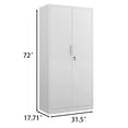 thumbnail image 4 of 72-Inch 2-Door File Cabinet with Lock, 4 Adjustable Shelves, Heavy-Duty Steel Construction, for Commercial Office, Home Office, Legal Size & Letter File Storage, Organization Cabinet, 4 of 9