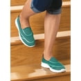 thumbnail image 3 of Silver Steps Feather Lite Walking Shoe, Slip-On Women’s Sneaker, Turquoise, Size 10, 3 of 5