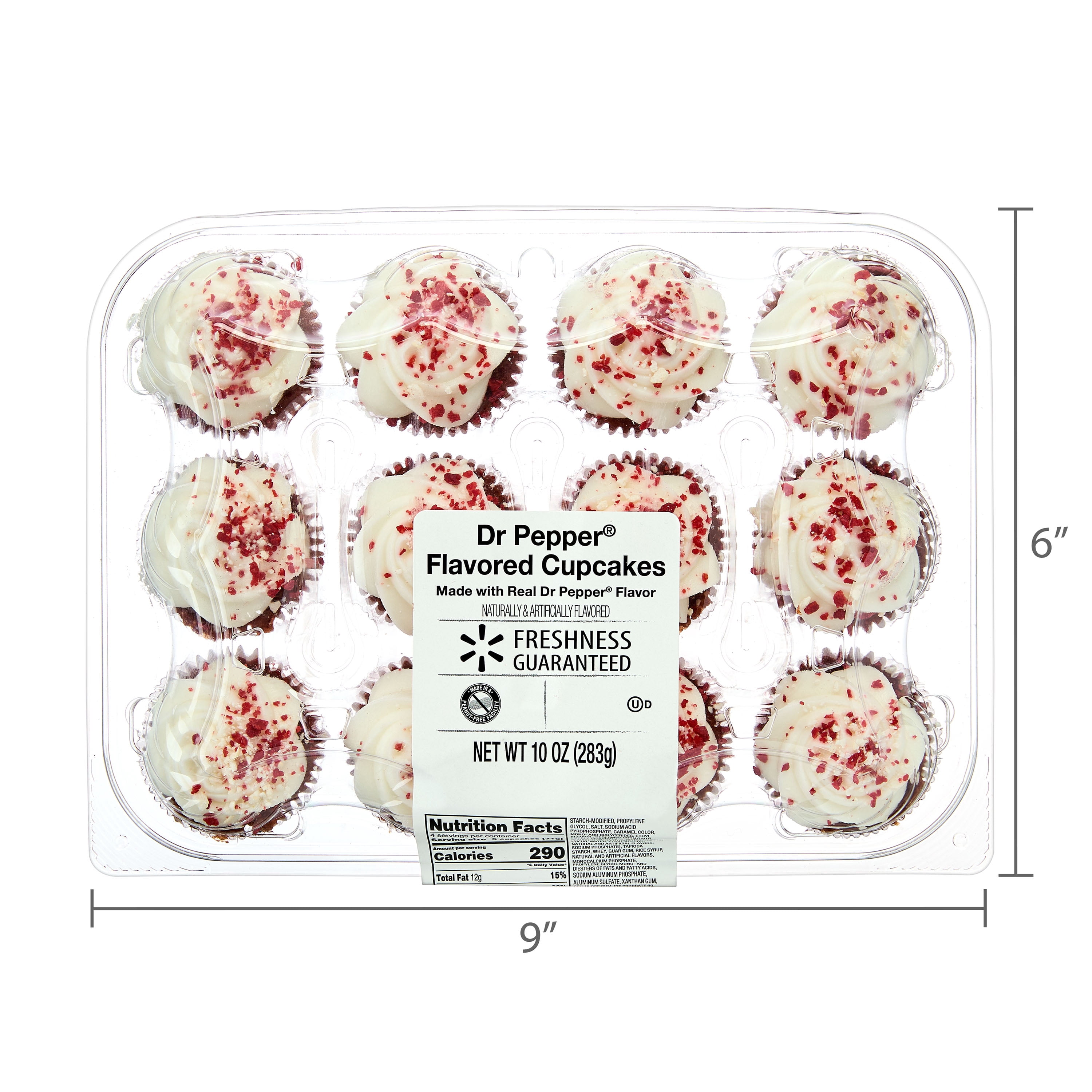 Freshness Guaranteed Dr Pepper Flavored Cupcakes, 10 oz, 12 Count