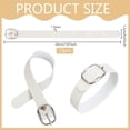 thumbnail image 2 of 12 PCS Imitation Leather Luggage Tag Straps 7.8inch Floral White Leather Luggage Tag Loops with Alloy Buckle Suitcase Name Strap Tag Holders for Suitcases Backpacks Hanging Accessories DIY, 2 of 6