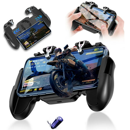 EEEkit Mobile Game Controller with Cooling Fan, Phone Controller L1R1 Game Trigger Joystick Gamepad Grip with Phone Support for 4-6.5