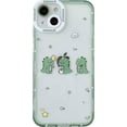 thumbnail image 1 of Mignon Dinosaure Dessin Animé Transparent Doux Compatible avec Étui Iphone (Vert-2, Iphone 12 Pro), 1 of 4