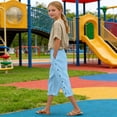 thumbnail image 2 of JLMSPLWG Girls Loose Capris with Drawstring Toddler Straight Leg Pants Kids Solid Color Casual Trouser Teen Girl Trendy Preppy Y2k Overalls with Pockets Girl Clothes, 2 of 5
