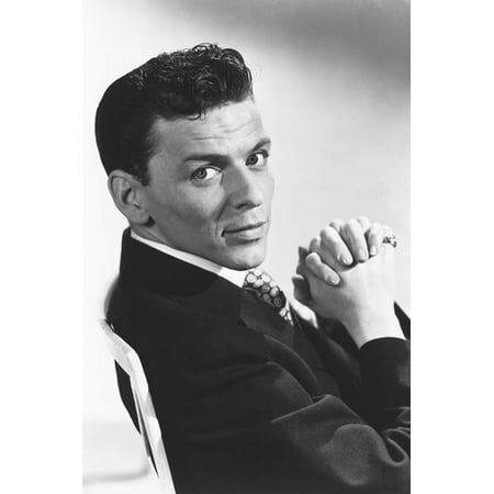 Frank Sinatra "old blue eyes" seated in chair 1950's 24x36 ...