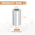 thumbnail image 2 of 6PCS Aluminum Spacers, 3/8" x 3/4" Metal Spacers Aluminum 1-3/8" L Spacer Screw Standoff Round Unthreaded Standoff Bushing for 3/8inch Screw Bolts, Silver, 2 of 6