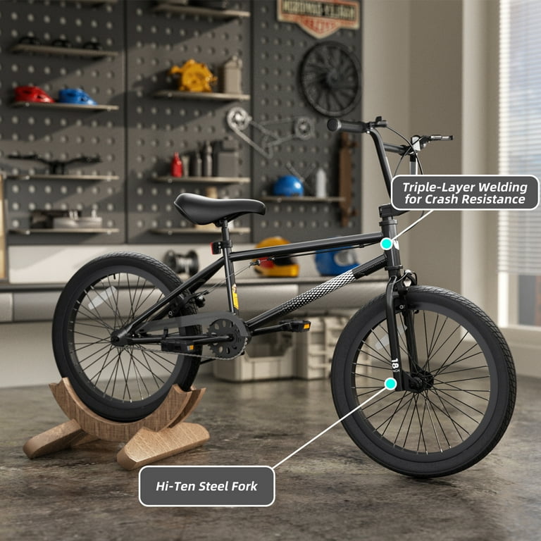 XJD Freestyle BMX Bike for Teen Beginner 8-12 Years Old Kids, 18