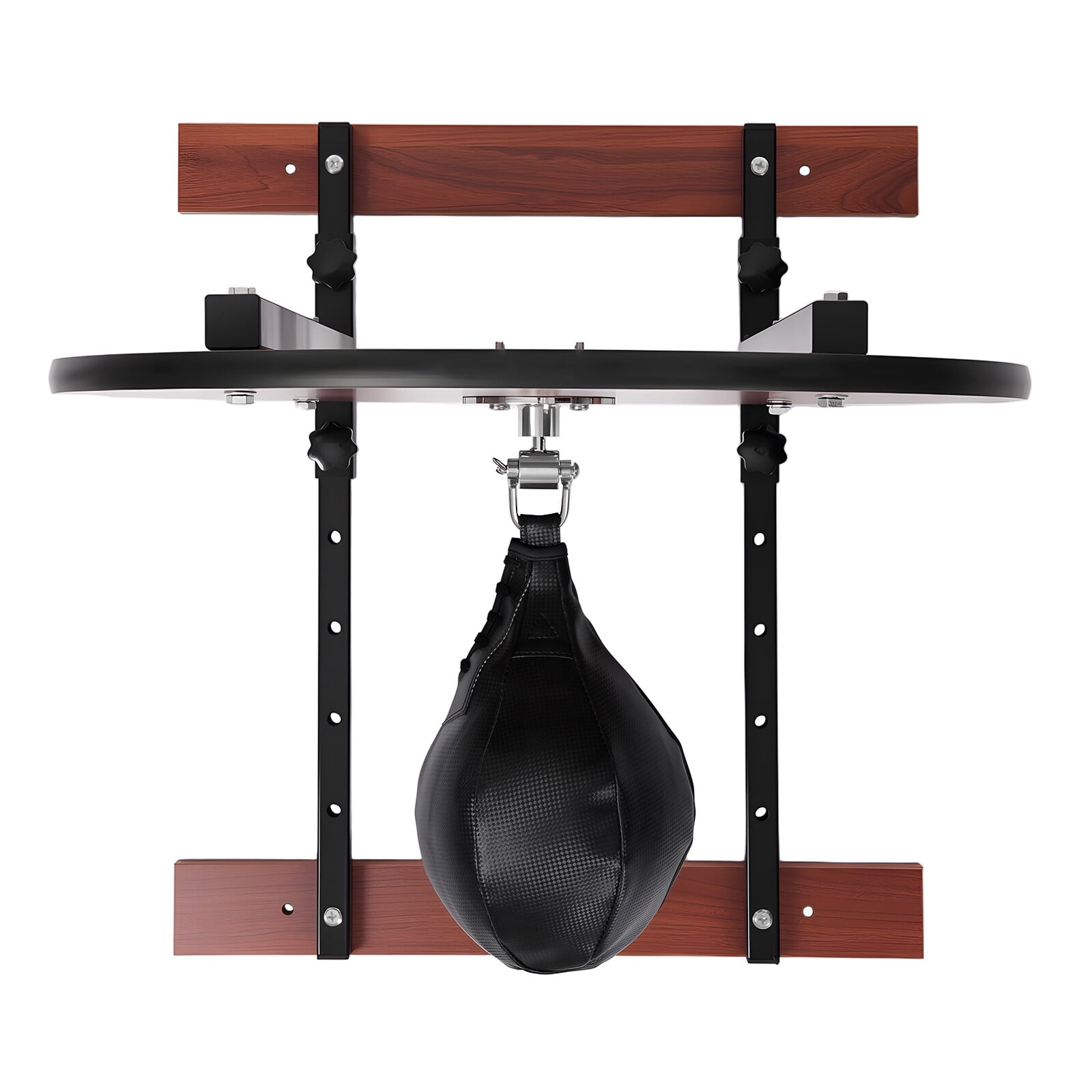 ToppiJoy Speed Bag Platform Kit, Heavy Duty Boxing Training Equipment, Wall Mount Adjustable Speed Bag Set for Reflex & Coordination(Black）