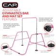 thumbnail image 4 of CAP Adjustable Height Horizontal Gymnastics Bar for Kids, Pink and CAP Barbell Gymnastics Balance Mat 10' x 4' x 3" thick, Pink, 4 of 7