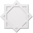 thumbnail image 1 of Ekena Millwork CMP28AL 28 in. OD x 15.5 in. Square Axel Architectural Grade PVC Contemporary Ceiling Medallion, 1 of 1