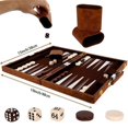 thumbnail image 3 of Set de backgammon LuckyWish Classic plegable de 15 pulgadas con funda, 3 of 7