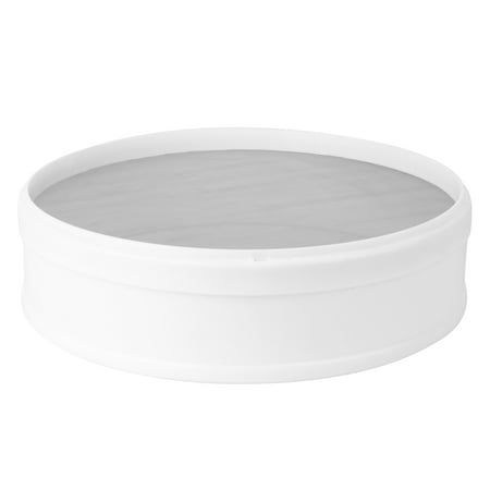 

1Pc Round Flour Sieve Household Stainless Steel Fine Mesh Strainer (White)