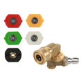 thumbnail image 2 of LOVIVER 1/4 inch 4500PSI Pressure Washer Spray Nozzle Tips + 180 degree Coupler Set, 2 of 8