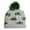 Gray, tractor, variant on John Deere Tractor Pom Pom Beanie Winter Hat Youth to Toddler