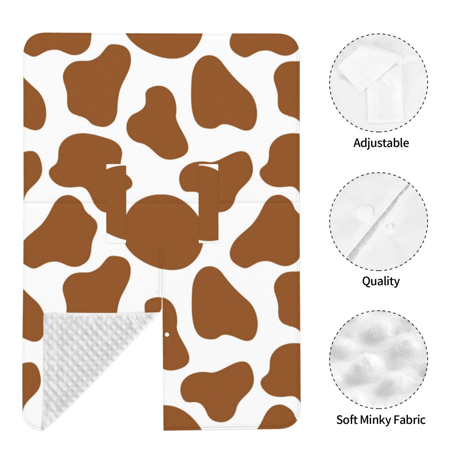 Car Seat Cover Baby - cute brown cow print Breathable Infant Car Seat Cover for Baby Carseat, Lightweight Comfort Baby Essentials Must Haves Newborn Stuff for Girl Boy