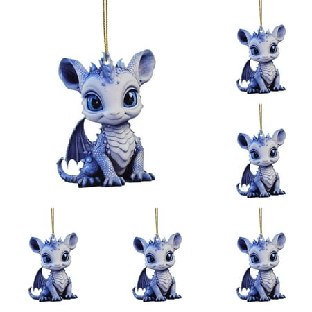 

Blue And White Porcelain Color Baby Pendant Christmas Tree Cute Cartoon Car Pendant Bag Hanging Decoration 2d Flat Acrylic Christmas Tree Pendant Work Garland Form with Ties Chandelier Car