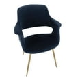 thumbnail image 5 of LumiSource Gold Metal, Blue Velvet Vintage Flair Chair - Set of 2, 5 of 10