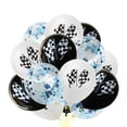 thumbnail image 2 of 15 Pcs Party Balloons Black and White Racing Flag Sequin Confetti Balloons Inflatable Balloons (5 Pcs White + 5 Pcs Black + 5 Pcs Blue Confetti Balloons), 2 of 8