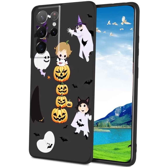 Compatible with Samsung Galaxy S23 Ultra Phone Case, Halloween-222-185 Case Silicone Protective for Teen Girl Boy Case for Samsung Galaxy S23 Ultra