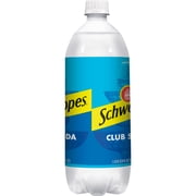 Schweppes Caffeine Free Club Soda, 1 L, Bottle